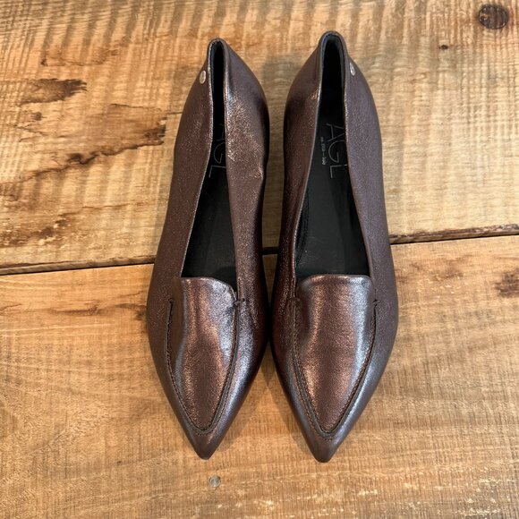AGL Vania Pointed Toe Flat - Smoke NEW Size 39.5 / US 9.5 - Picture 7 of 16